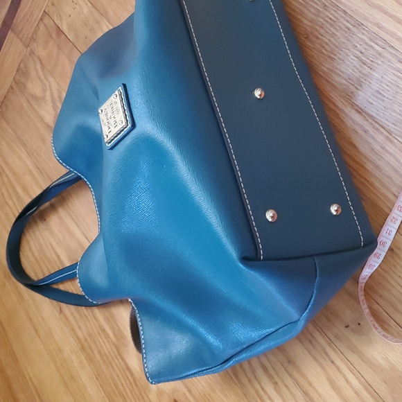 Dooney & Bourke Teal Flyn Leather Tote Shoulder Bag